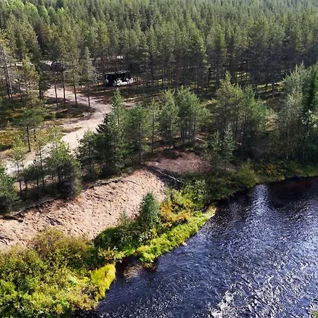 Lapland Riverside 4 Hilla , Yllaes, Tiny With Sauna, Fireplace, Terrace, Bbq, Wifi, Ski, Fishing, Pets Ok Akaslompolo