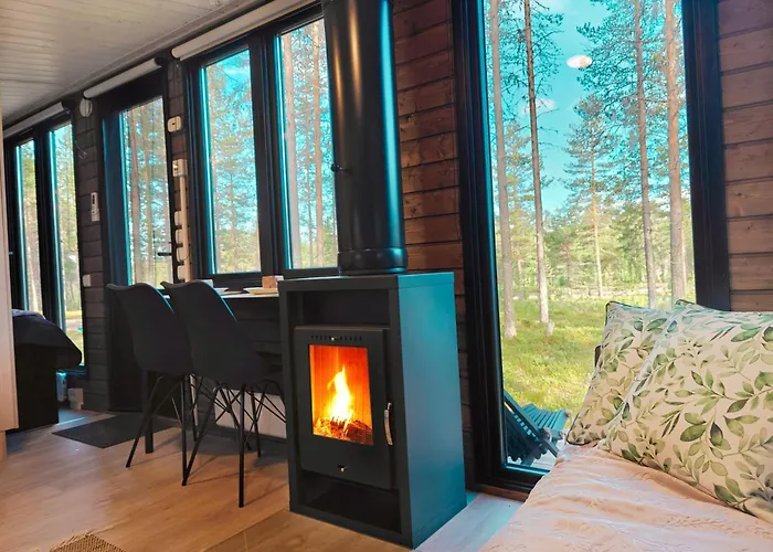 Lapland Riverside 4 Hilla , Yllaes, Tiny With Sauna, Fireplace, Terrace, Bbq, Wifi, Ski, Fishing, Pets Ok 木屋