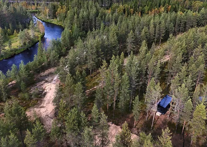 木屋 Lapland Riverside 4 Hilla , Yllaes, Tiny With Sauna, Fireplace, Terrace, Bbq, Wifi, Ski, Fishing, Pets Ok Äkäslompolo